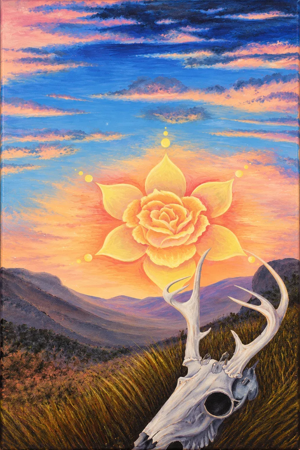 Deer Skull Sunrise