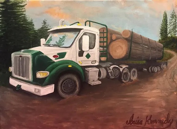 The Logging truck that someone once loved more than words can describe.