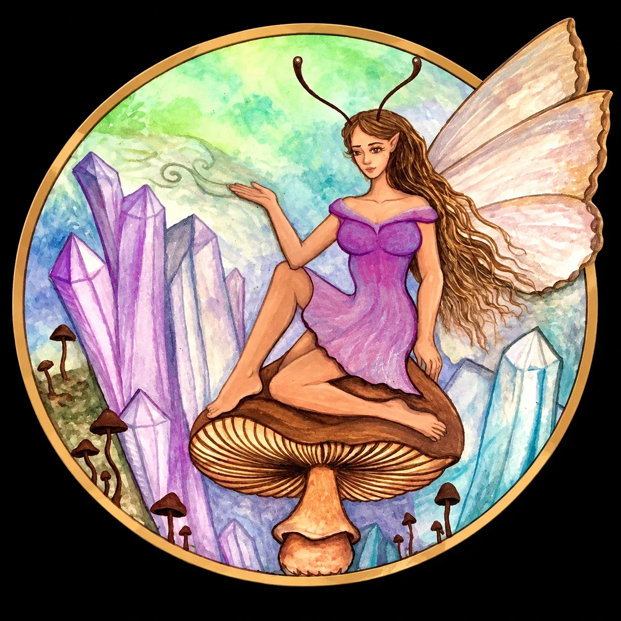 Mushroom Faerie Amethyst