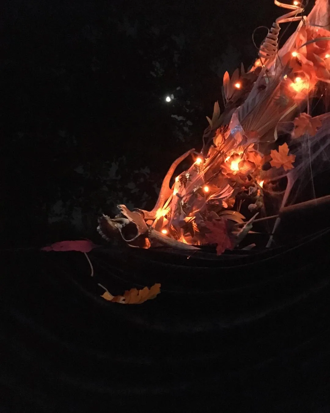 October Moonlight, an illuminated dimensional artwork