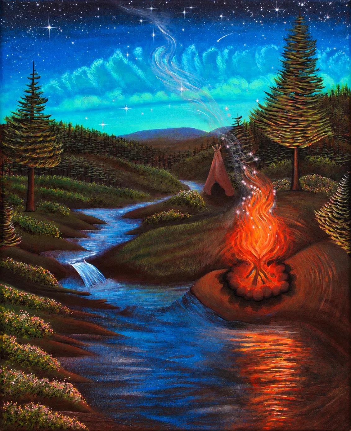 The magic of the fire.